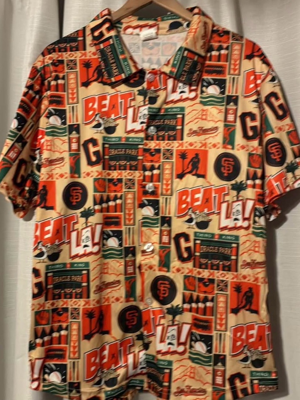 San Francisco Giants Hawaiian Shirt beat LA dodgers mlb baseball